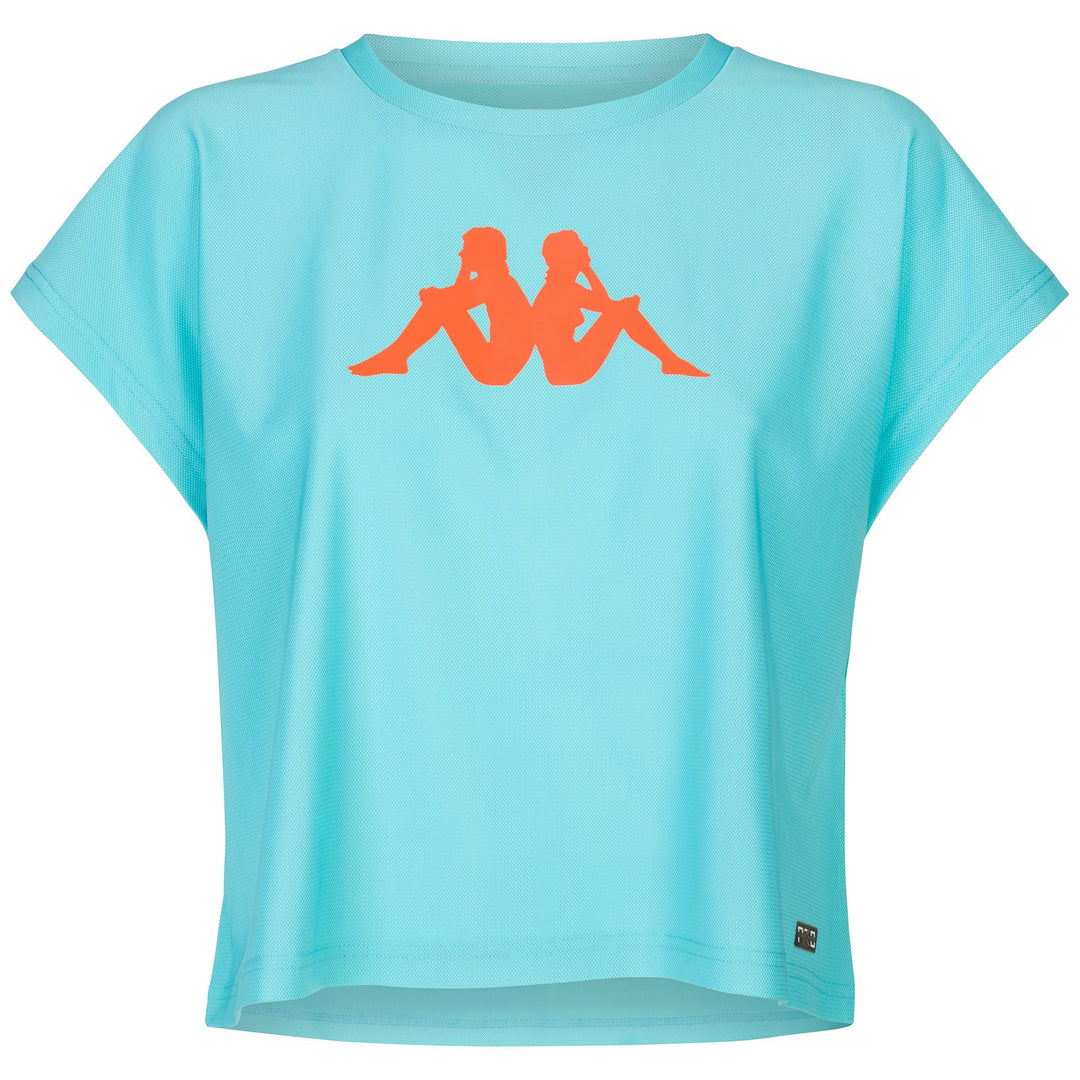 T-ShirtsTop Woman KOMBAT CREWY T-Shirt TURQUOISE FAIRY - ORANGE POPSICLE Photo (jpg Rgb)			