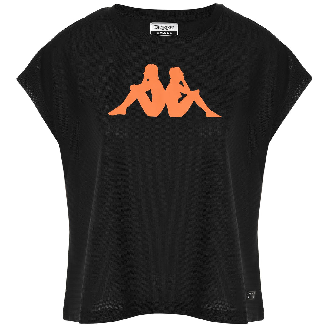 T-ShirtsTop Woman KOMBAT CREWY T-Shirt BLACK - ORANGE POPSICLE Photo (jpg Rgb)			