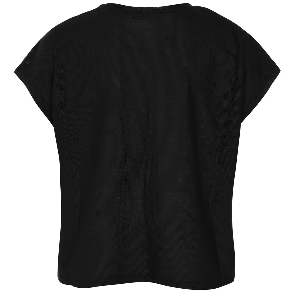 T-ShirtsTop Woman KOMBAT CREWY T-Shirt BLACK - ORANGE POPSICLE Dressed Front (jpg Rgb)	