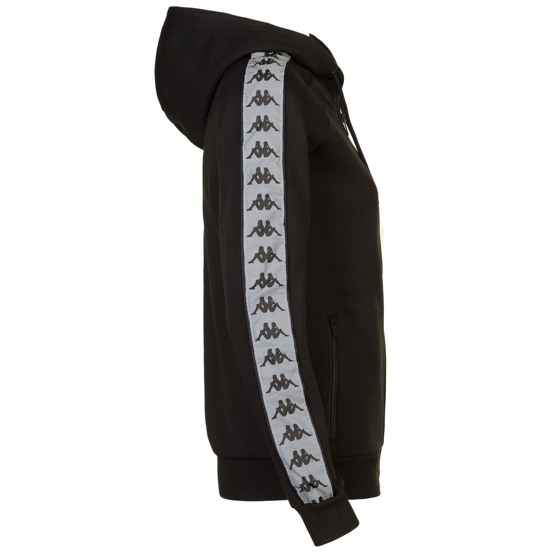 Fleece Woman 222 BANDA DALZI Jumper BLACK-SILVER Dressed Front (jpg Rgb)	