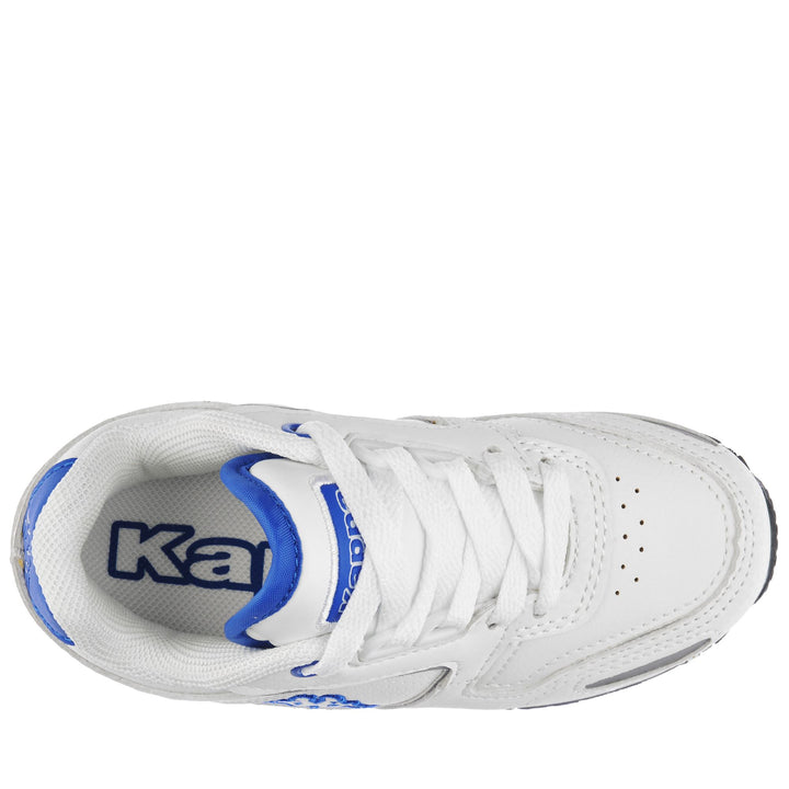Sneakers Kid unisex LOGO VOGHERA 5 KID Low Cut WHITE - BLUE COLD Dressed Back (jpg Rgb)		