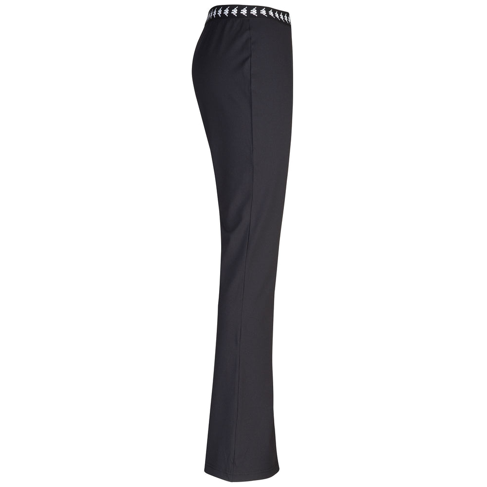 Pants Woman 222 BANDA ERMESIA Sport Trousers BLACK - WHITE - BLACK Dressed Front (jpg Rgb)	