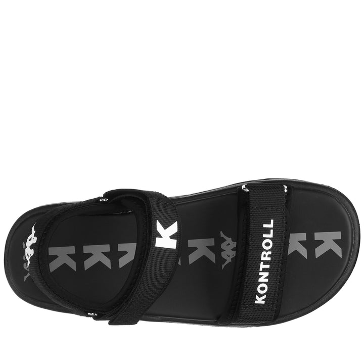 Sandals Unisex KONTROLL SANDAL Sandal BLACK-BRIGHT WHITE Dressed Back (jpg Rgb)		