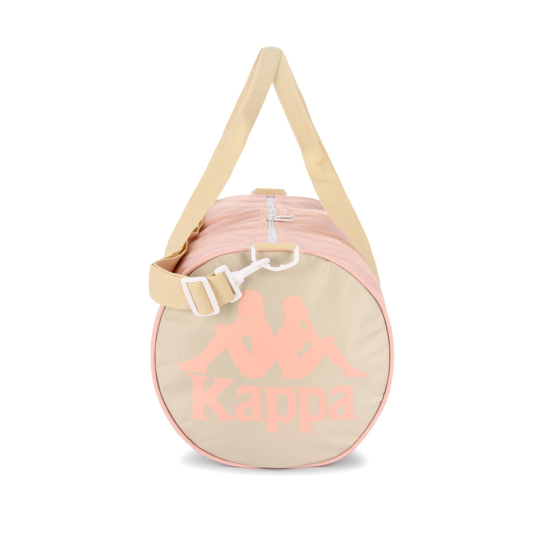 Bags Unisex AUTHENTIC EXXI Duffle PINK BLUSH - WHITE ANTIQUE Dressed Front (jpg Rgb)	