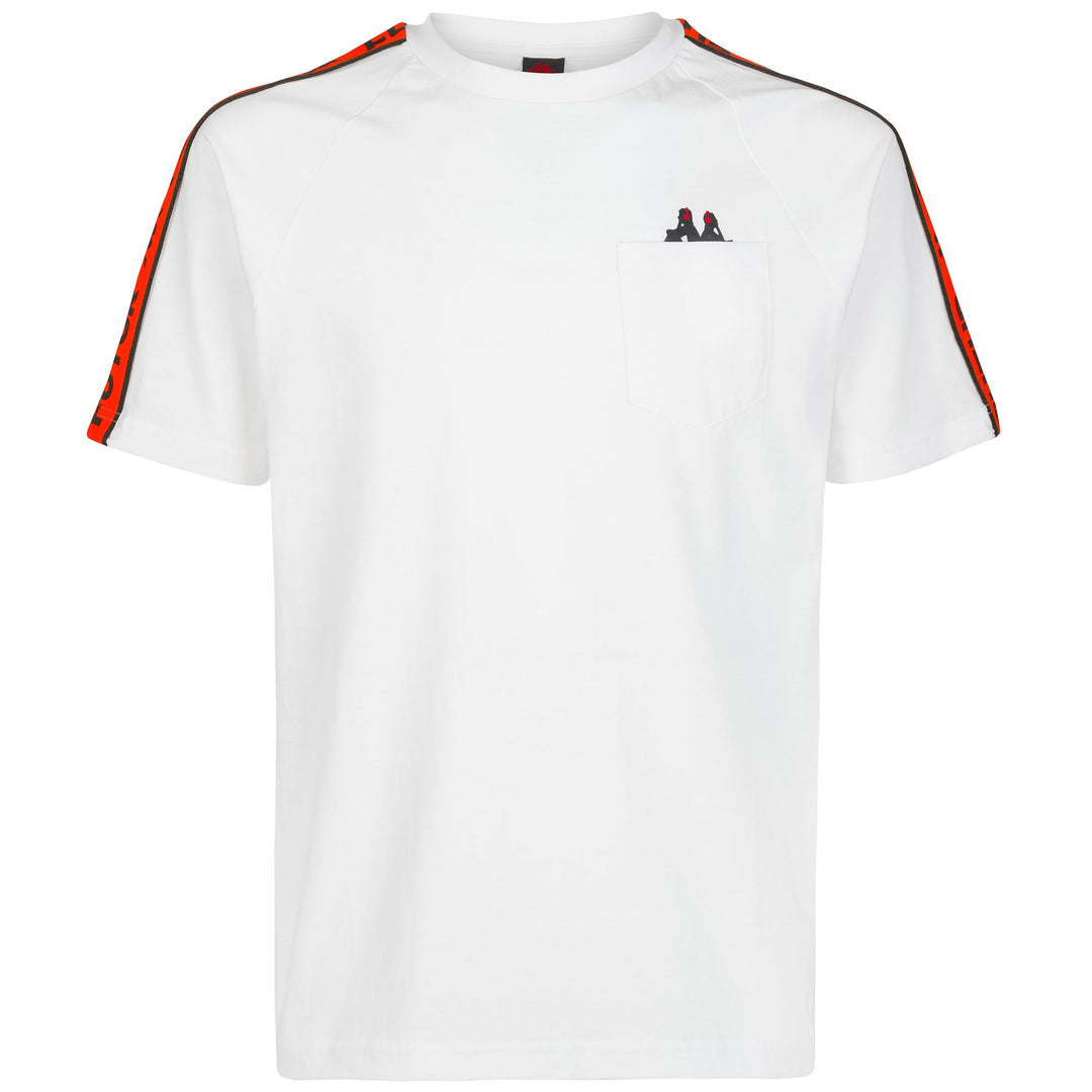 T-ShirtsTop Man AUTHENTIC KOMSA KFF T-Shirt WHITE-NEON ORANGE Photo (jpg Rgb)			