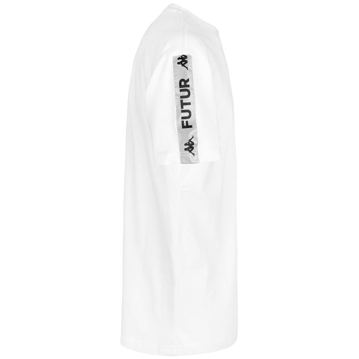 T-ShirtsTop Unisex AUTHENTIC KANAF KFF T-Shirt WHITE-NEON ORANGE-SILVER Dressed Front (jpg Rgb)	