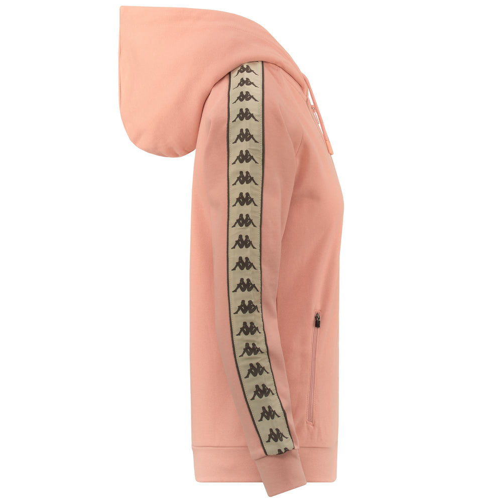 Fleece Woman 222 BANDA BALZI 2 Jacket PINK BLUSH-BEIGE-GREY Dressed Front (jpg Rgb)	