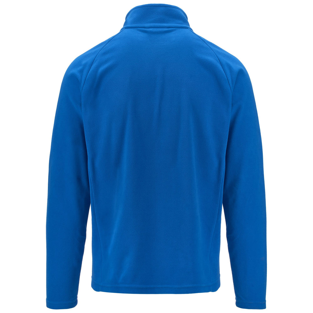 Fleece Unisex 6CENTO 687FZ Jacket BLUE - BLACK Dressed Side (jpg Rgb)		