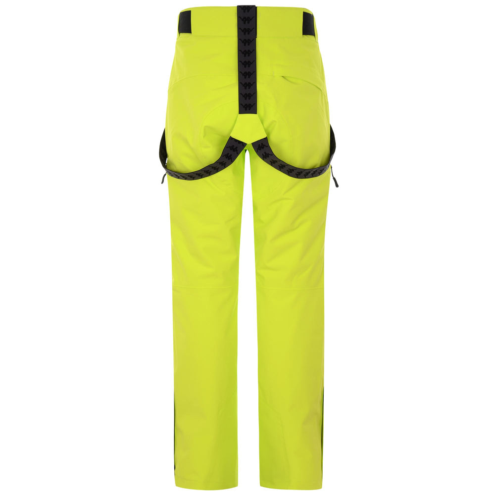Pants Man 6CENTO 622P Sport Trousers YELLOW LIME-BLACK Dressed Front (jpg Rgb)	