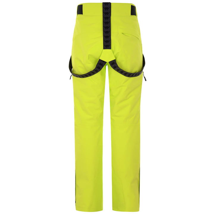 Pants Man 6CENTO 622P Sport Trousers YELLOW LIME-BLACK Dressed Front (jpg Rgb)	