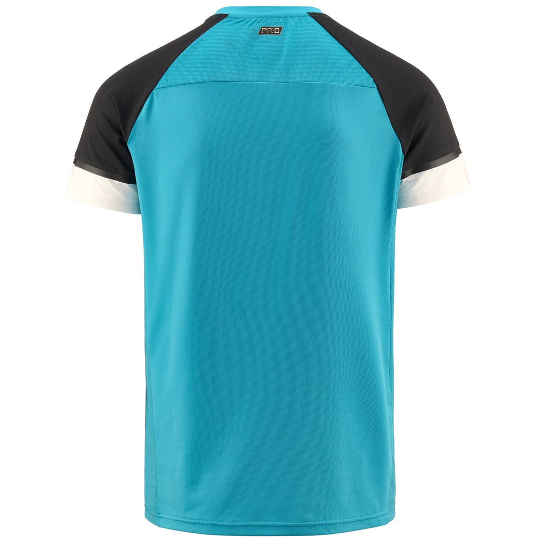 Active Jerseys Man KOMBAT DINASTY Shirt BLUE TURKIS - WHITE OFF - BLACK Dressed Side (jpg Rgb)		