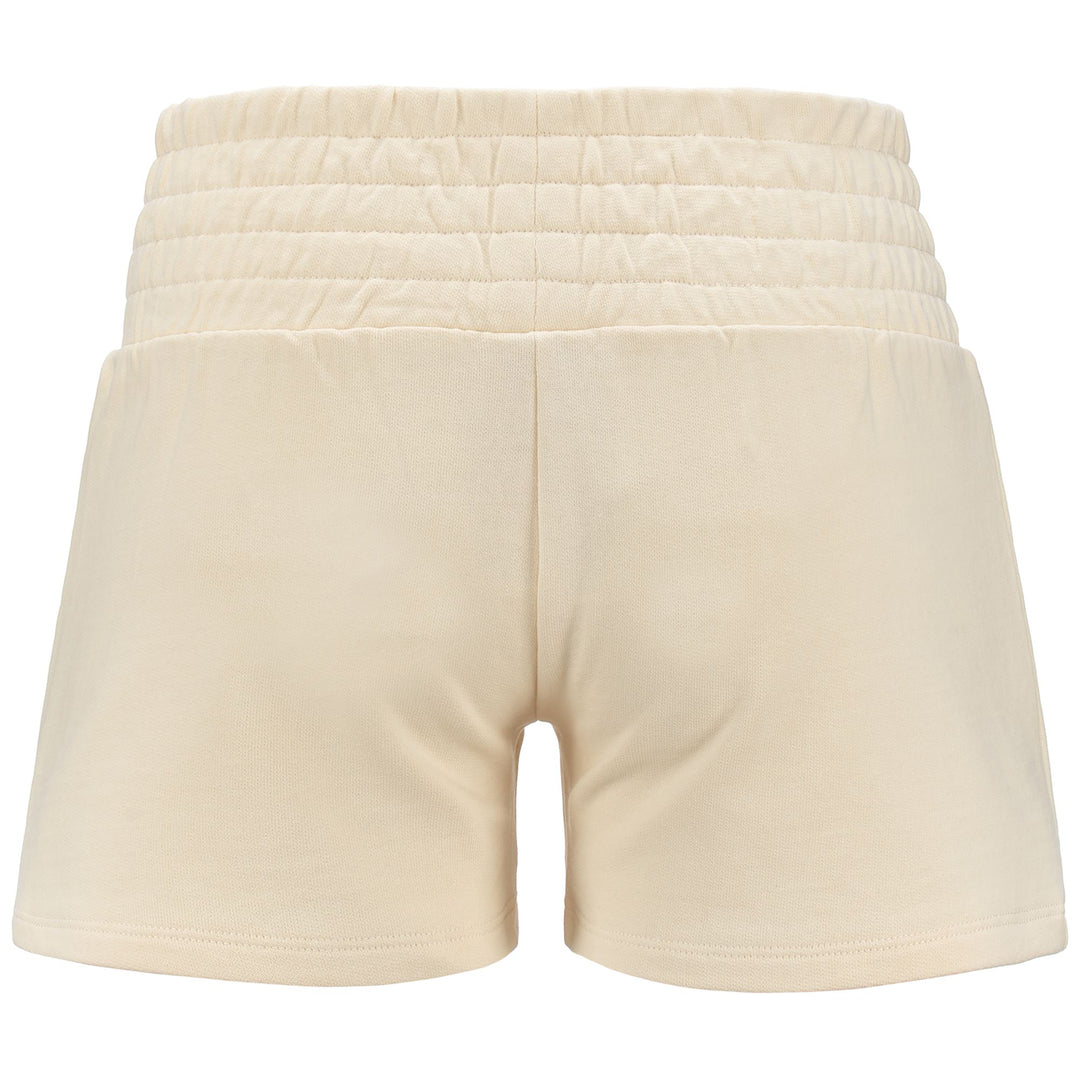 Shorts Woman AUTHENTIC SAMAEL ORGANIC Sport  Shorts WHITE ANTIQUE-PINK Dressed Side (jpg Rgb)		