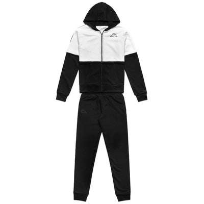 Sport Suits Boy LOGO DUVO KID TRACKSUIT White - Black | kappa Photo (jpg Rgb)			