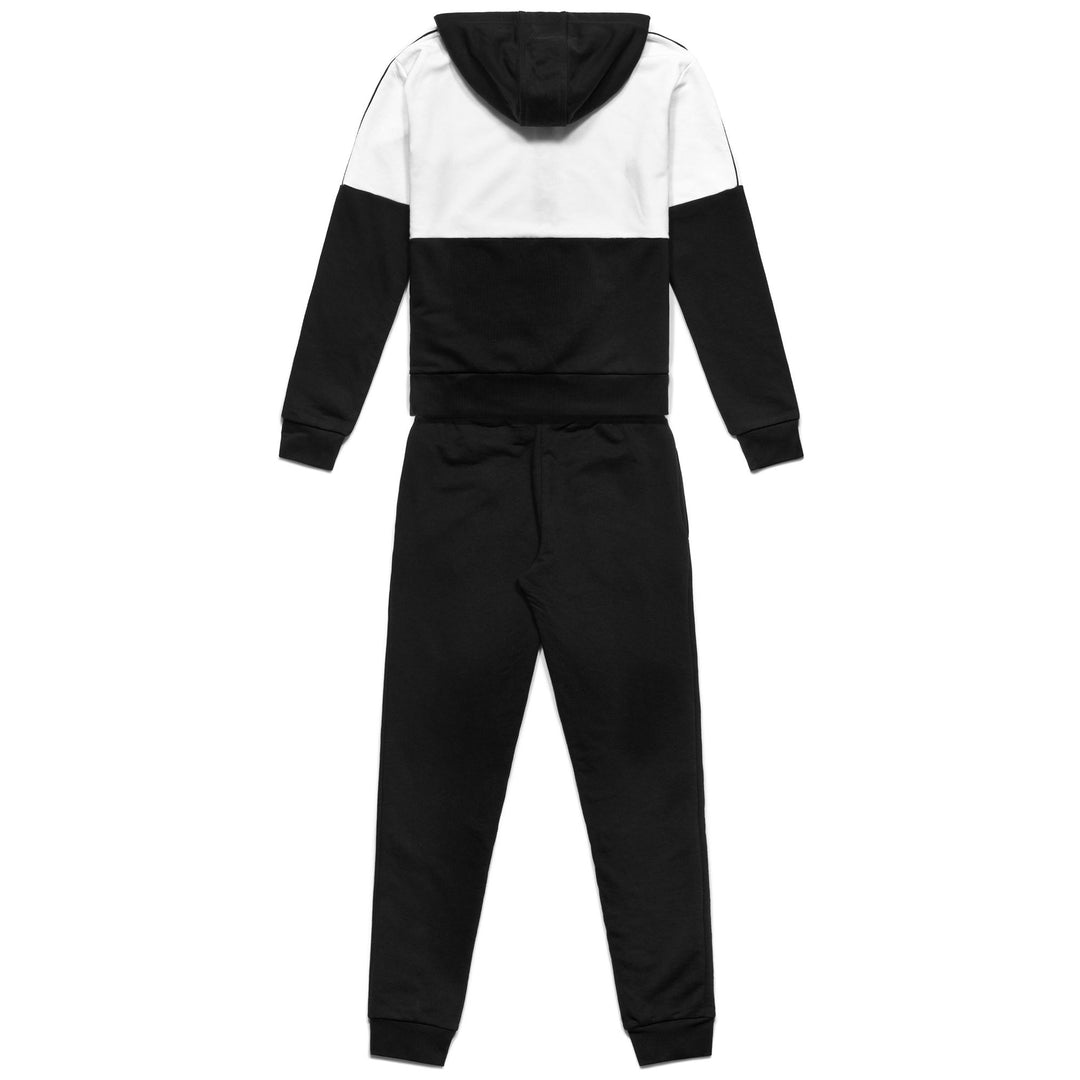 Sport Suits Boy LOGO DUVO KID TRACKSUIT WHITE - BLACK Dressed Front (jpg Rgb)	