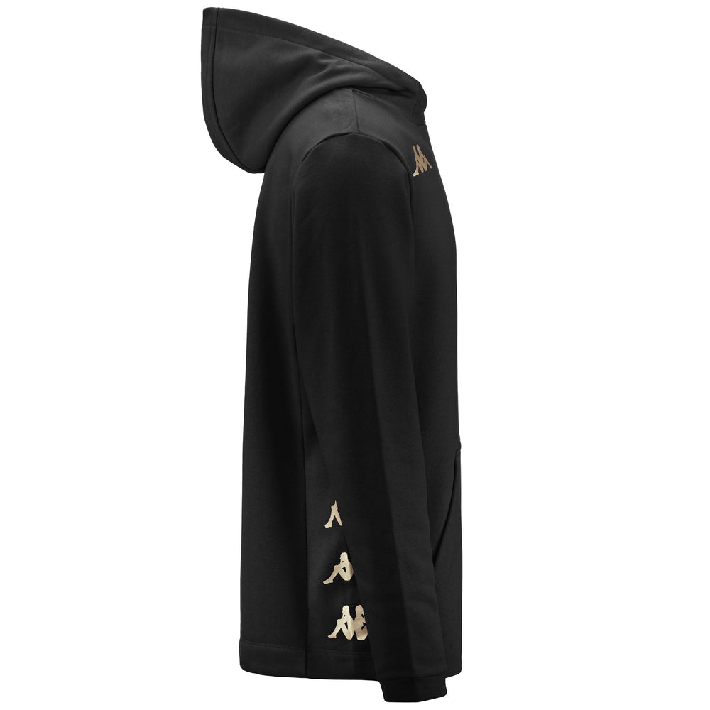 Fleece Man KAPPA4FOOTBALL GIORDIZI Jacket BLACK Dressed Front (jpg Rgb)	