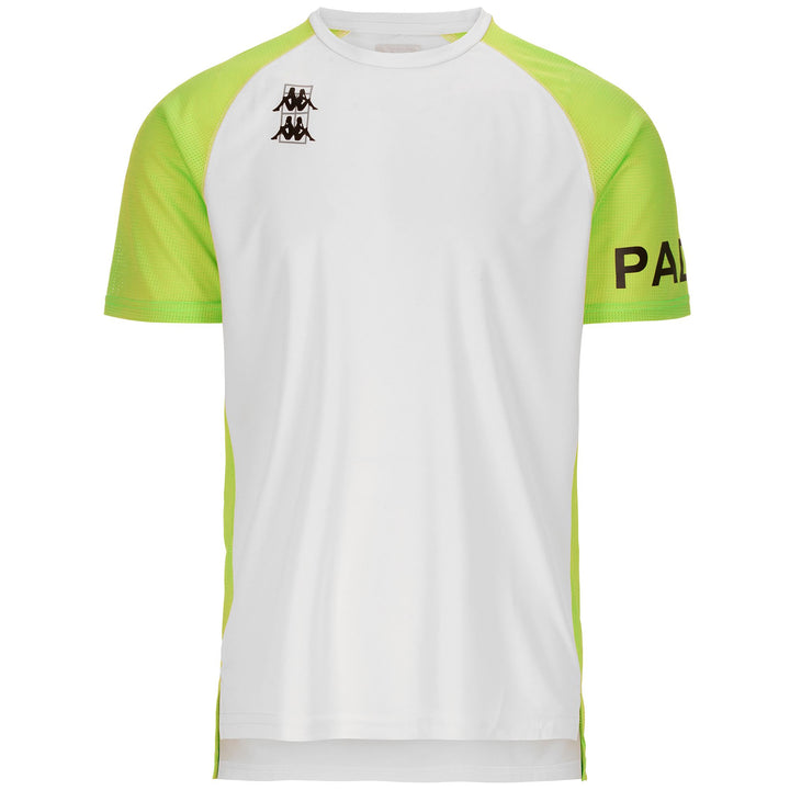 Active Jerseys Man KOMBAT PADEL DAGO Shirt WHITE OFF - GREEN ACID Photo (jpg Rgb)			