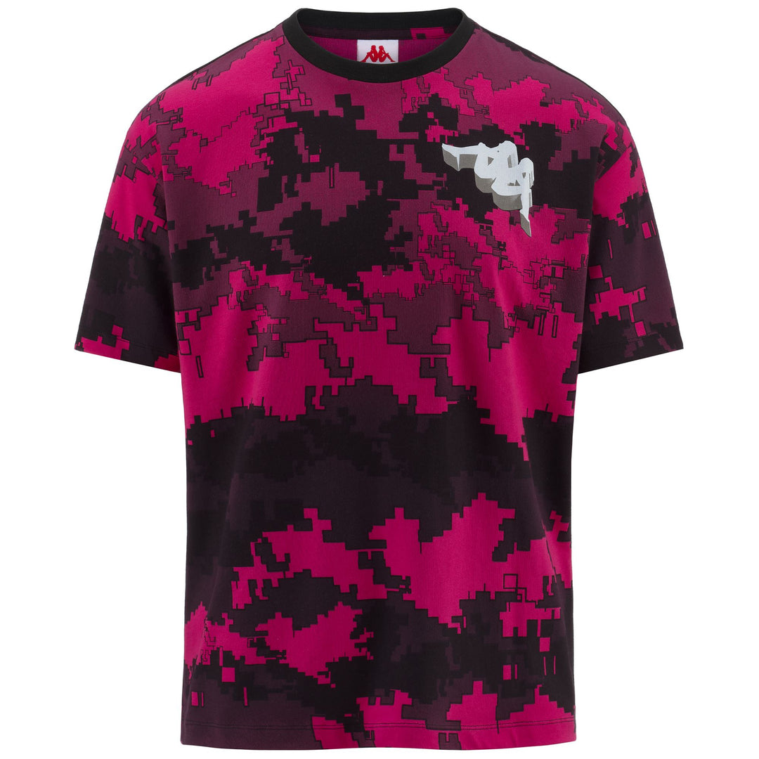T-ShirtsTop Man AUTHENTIC GRAPHIK GABRIEL T-Shirt BLACK - FUCHSIA BRIGHT ROSE Photo (jpg Rgb)			