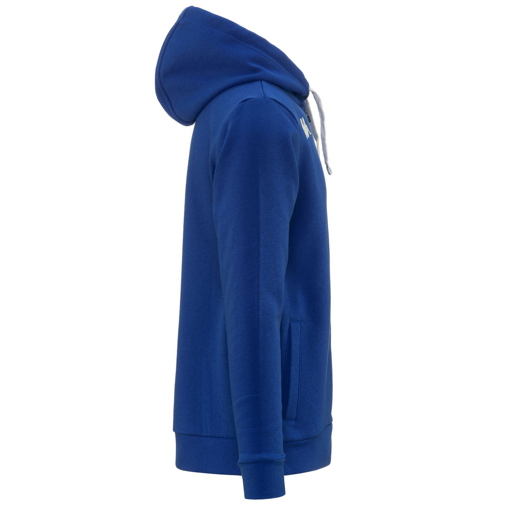 Fleece Man KAPPA4TRAINING BANTO Jacket BLUE SAPPHIRE Dressed Front (jpg Rgb)	