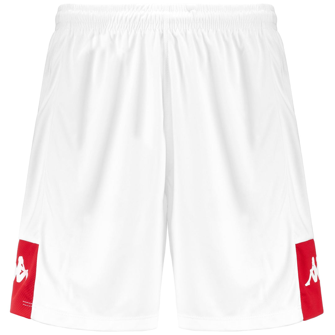 Shorts Man KAPPA4FOOTBALL DAGGO Sport  Shorts WHITE-RED Photo (jpg Rgb)			