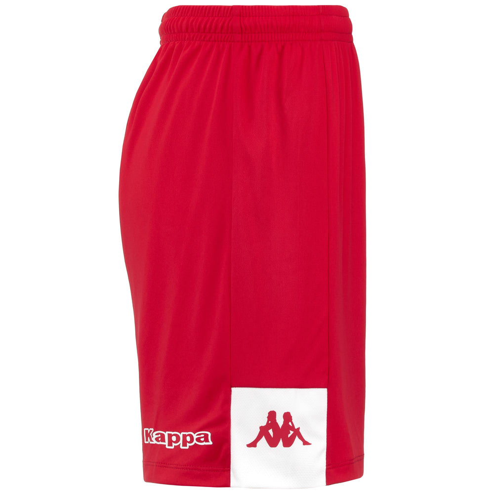 Shorts Man KAPPA4FOOTBALL DAGGO Sport  Shorts RED-WHITE Dressed Front (jpg Rgb)	