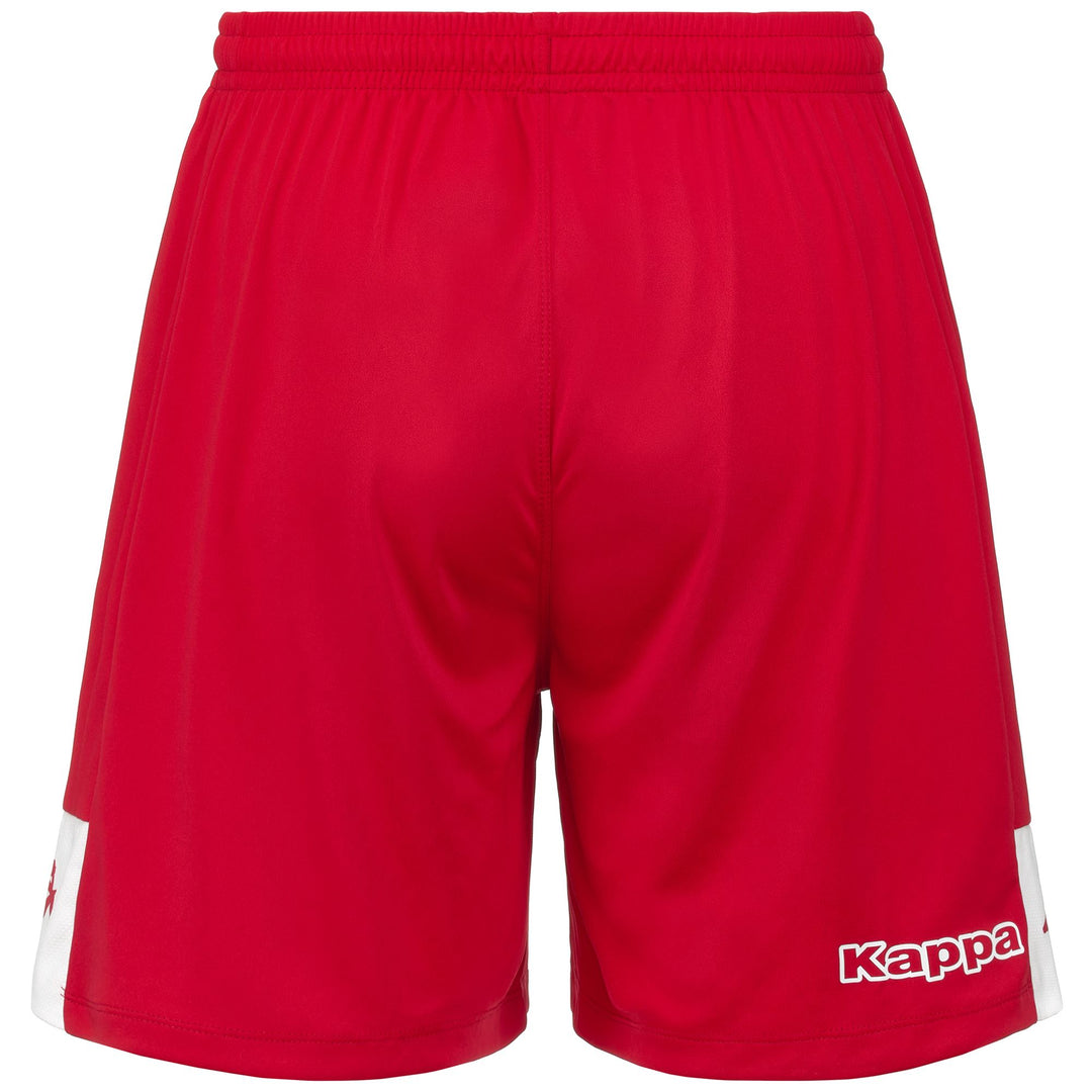 Shorts Man KAPPA4FOOTBALL DAGGO Sport  Shorts RED-WHITE Dressed Side (jpg Rgb)		