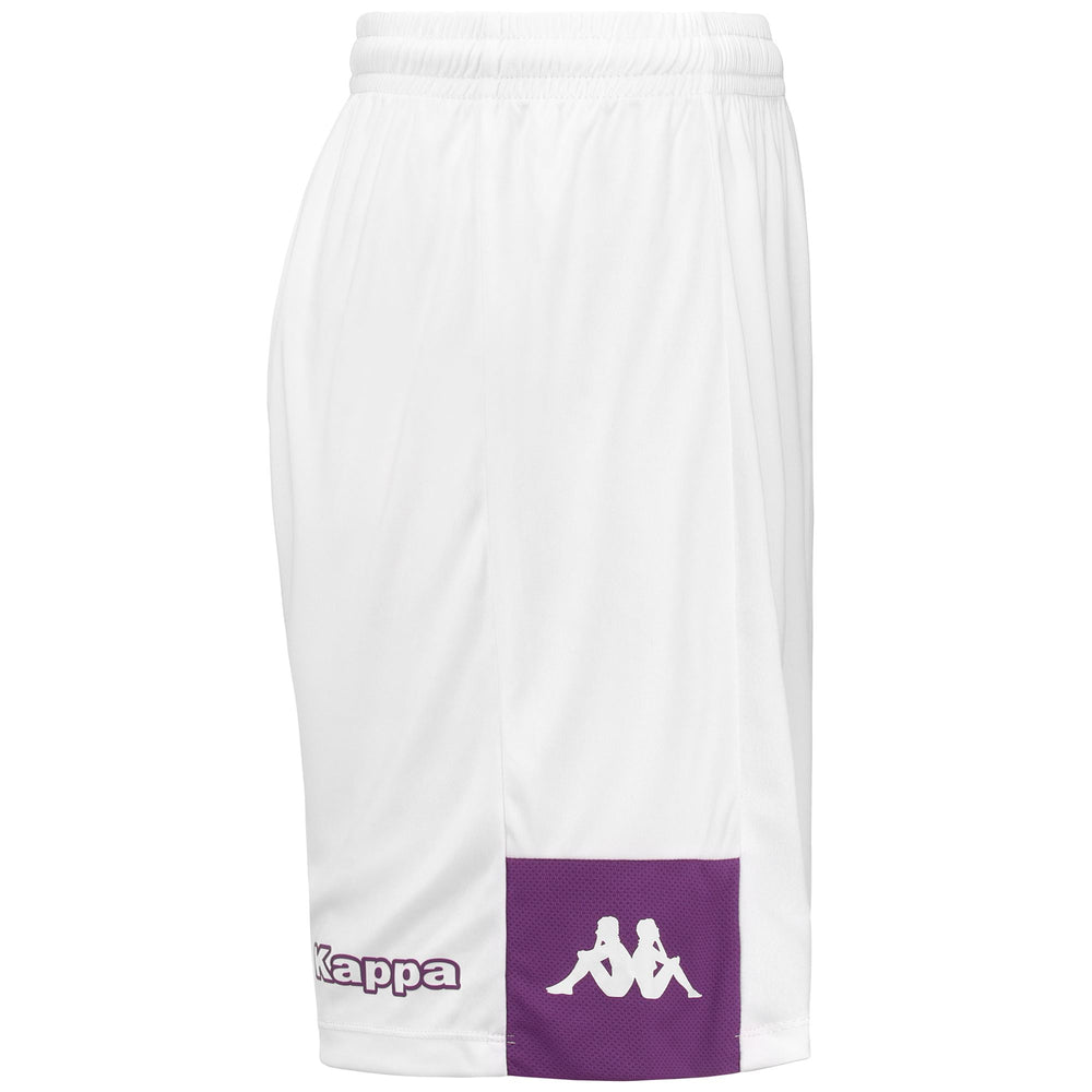 Shorts Man KAPPA4FOOTBALL DAGGO Sport  Shorts WHITE-VIOLET INDIGO Dressed Front (jpg Rgb)	