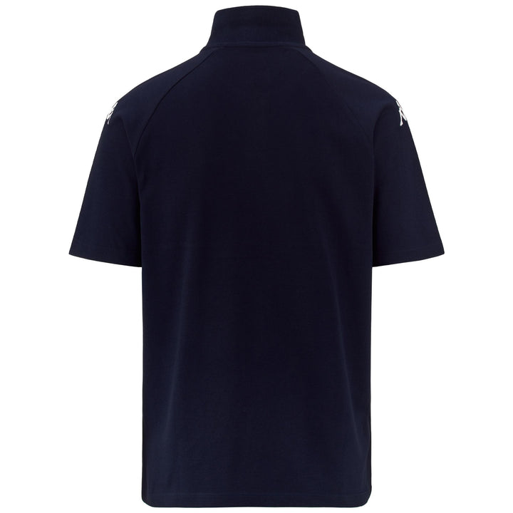 Polo Shirts Man KAPPA4FOOTBALL DIANETTI Polo BLUE MARINE - VIOLET INDIGO Dressed Side (jpg Rgb)		