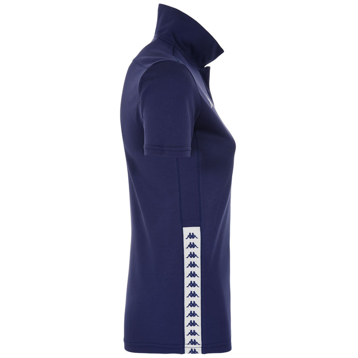 Active Jerseys Woman SINNARY OPEN ITALIA Polo Shirt BLUE MARINE-SILVER Dressed Front (jpg Rgb)	