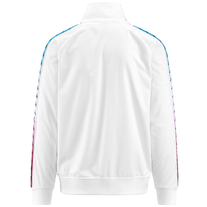 Fleece Man 222 BANDA ANNISTON DEGRADE Jacket WHITE-TURQUOISE-FUXIA Dressed Side (jpg Rgb)		