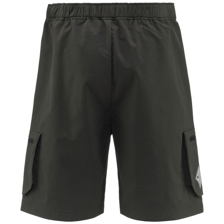 Shorts Man BORTIS Sport  Shorts GREEN INK - BLACK Dressed Side (jpg Rgb)		