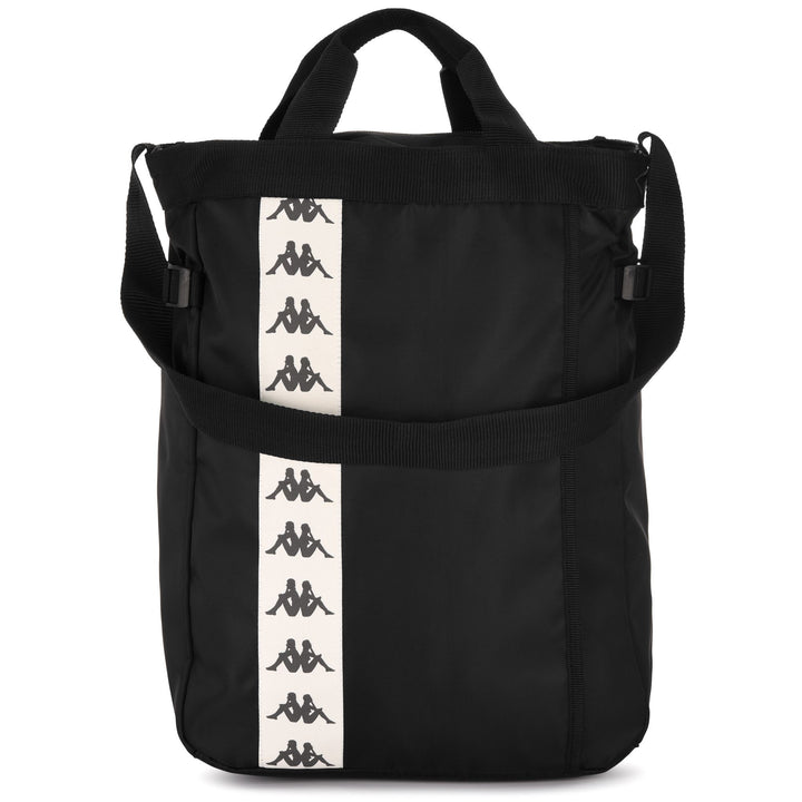 Bags Unisex 222 BANDA  NUTI Backpack BLACK - WHITE ANTIQUE Photo (jpg Rgb)			