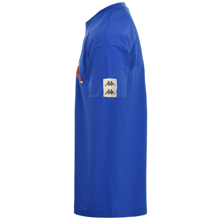 T-ShirtsTop Man 222 BANDA  POP T-Shirt BLUE ROYAL-BEIGE-GREY Dressed Front (jpg Rgb)	
