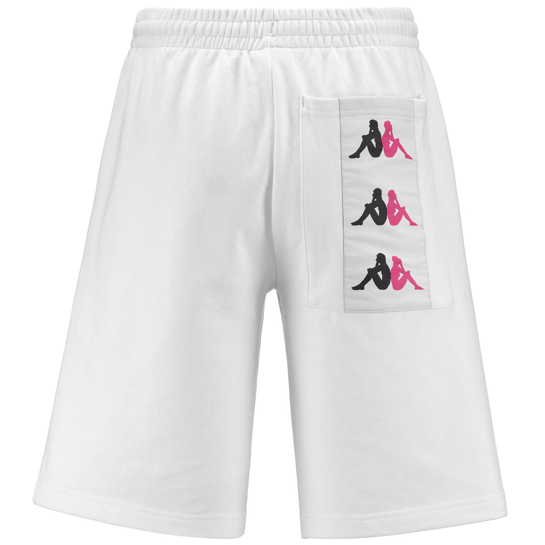 Shorts Man 222 BANDA 10 LIVOR Sport  Shorts WHITE-BLACK-RASPBERRY Dressed Side (jpg Rgb)		