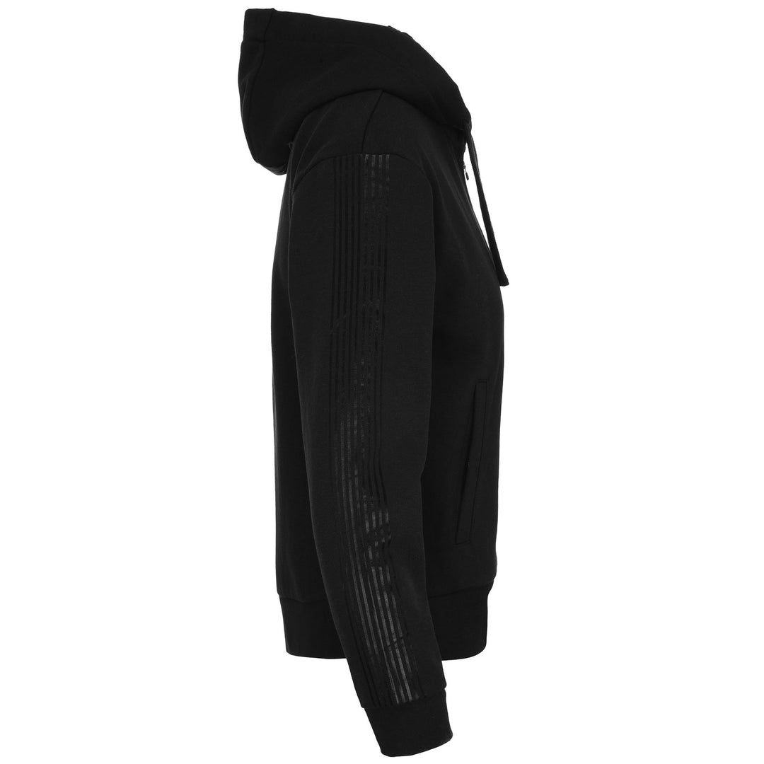 Fleece Woman LOGO DONE Jumper BLACK Dressed Front (jpg Rgb)	