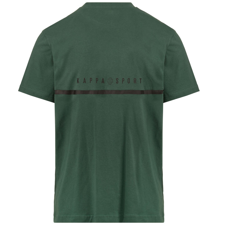T-ShirtsTop Man LOGO DARTON T-Shirt GREEN TOP - BLACK Dressed Side (jpg Rgb)		