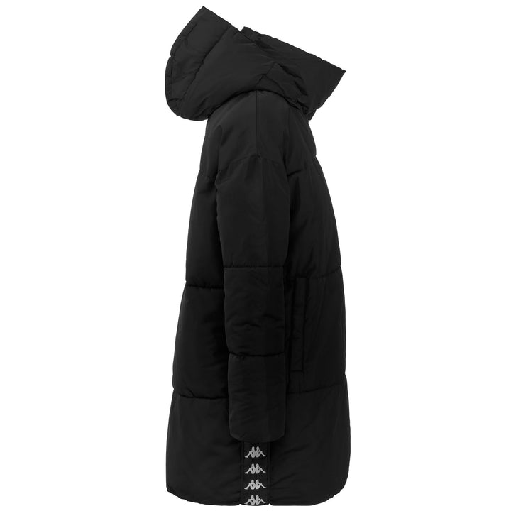 Jackets Woman 222 BANDA LEAH Mid BLACK - WHITE Dressed Front (jpg Rgb)	