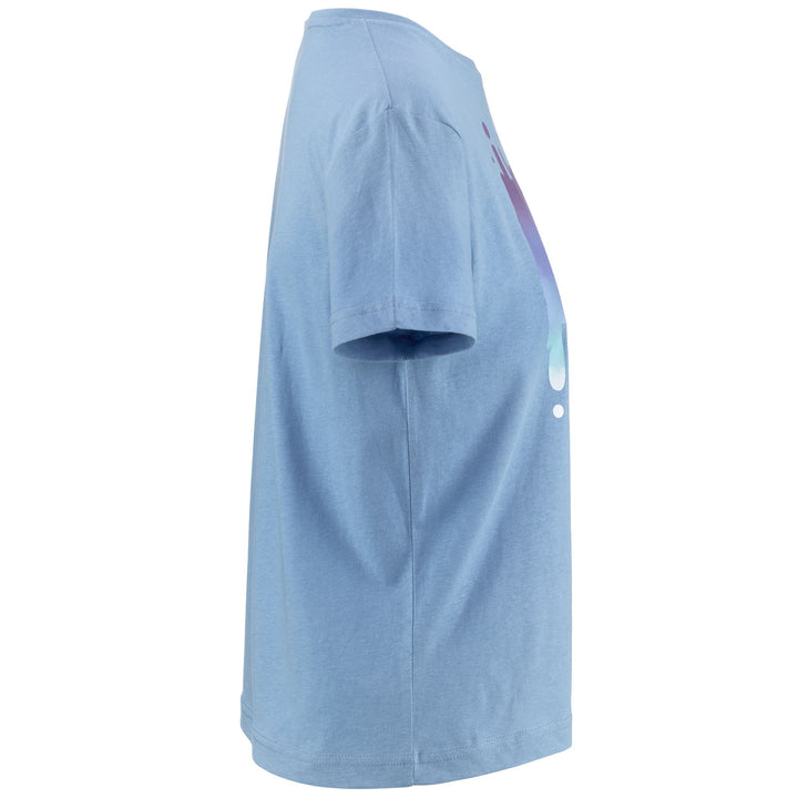 T-ShirtsTop Woman LOGO DEGIULA T-Shirt BLUE DUSK Dressed Front (jpg Rgb)	