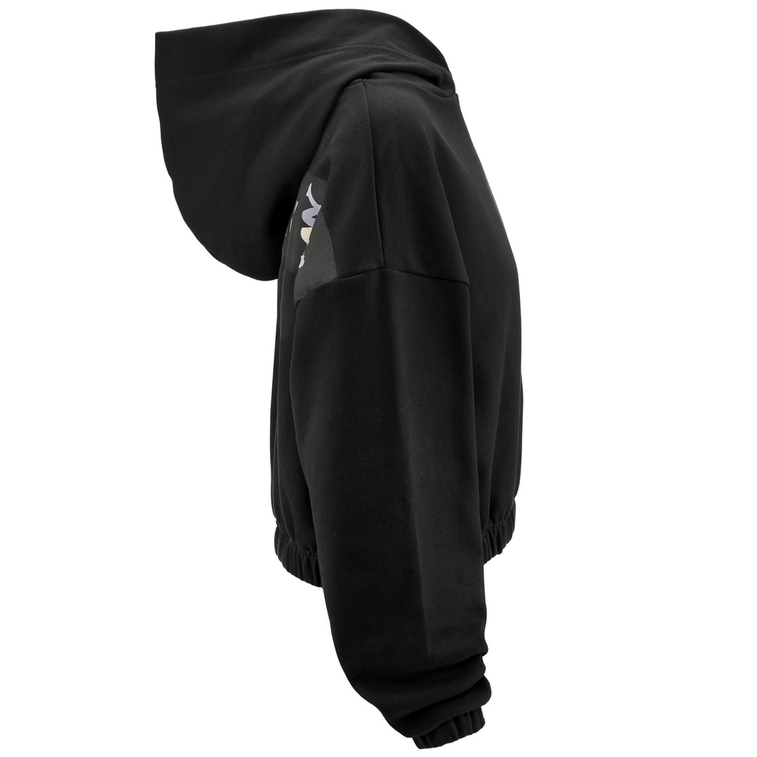 Fleece Woman 222 BANDA 10 VAJOLET Jumper BLACK-VIOLET LAVANDER-BEIGE NATURALE Dressed Front (jpg Rgb)	