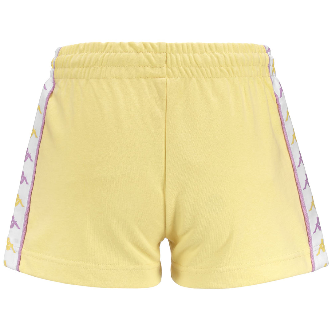 Shorts Woman 222 BANDA TREADYI Sport  Shorts YELLOW ANISETTE-WHITE-VIOLET LILLA Dressed Side (jpg Rgb)		