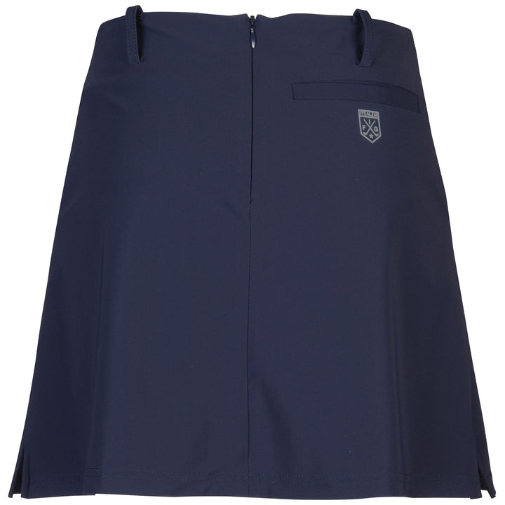 Skirts Woman SKIRDAM Short BLUE DK Dressed Side (jpg Rgb)		