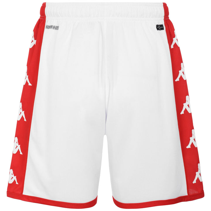 Shorts Man KOMBAT RYDER BARI Sport  Shorts WHITE-RED Dressed Side (jpg Rgb)		