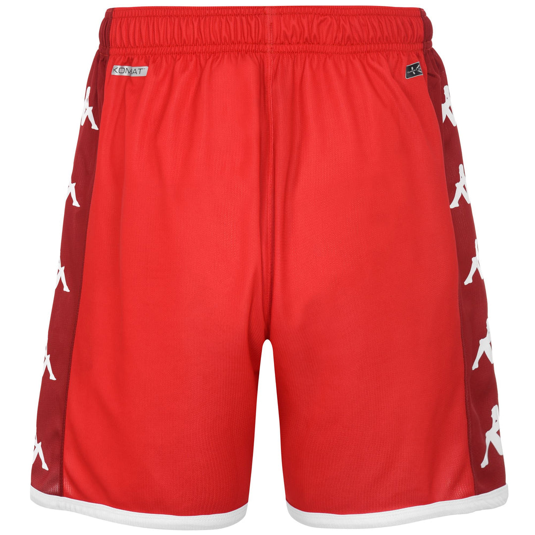Shorts Man KOMBAT RYDER BARI Sport  Shorts RED-WHITE-RED DK Dressed Side (jpg Rgb)		