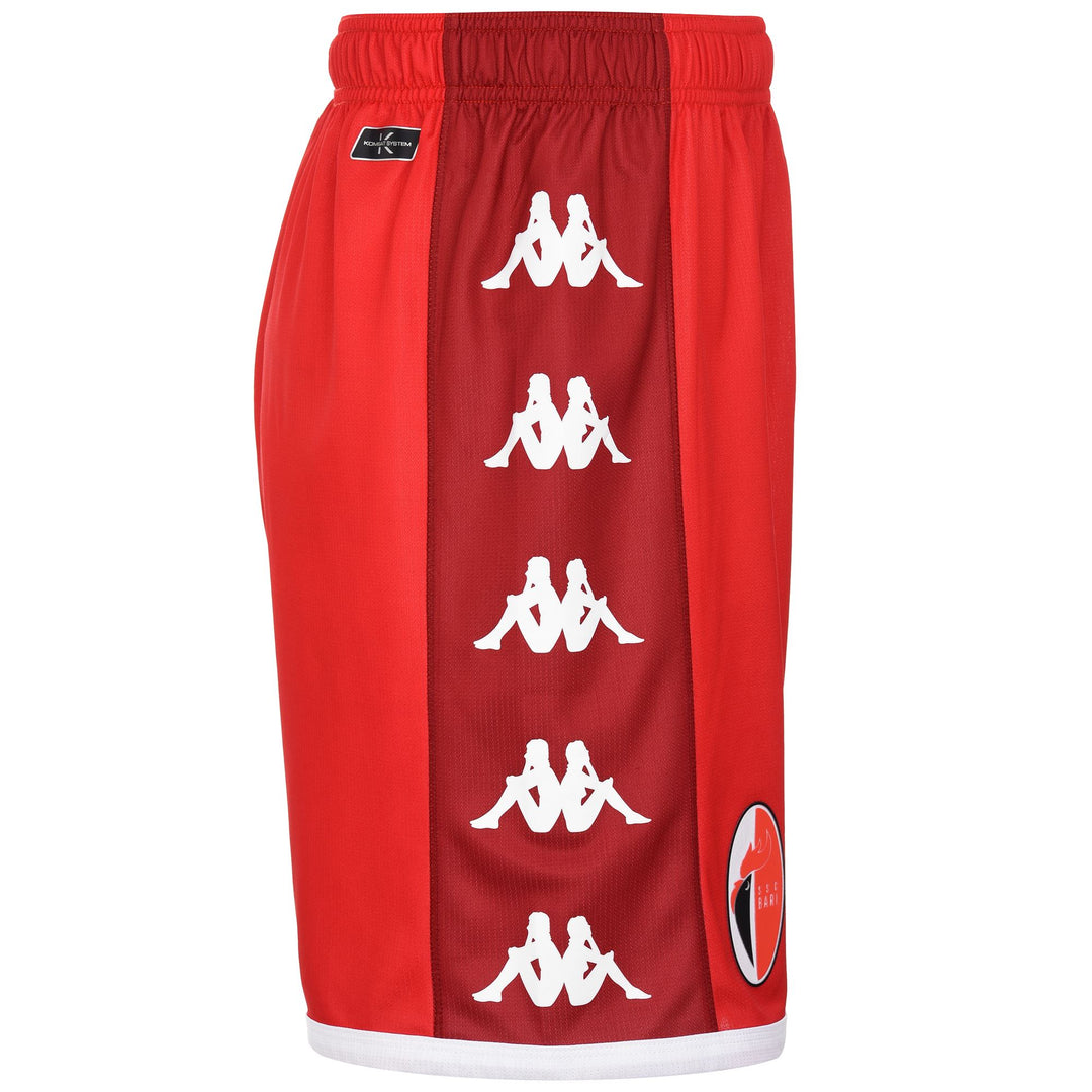 Shorts Man KOMBAT RYDER BARI Sport  Shorts RED-WHITE-RED DK Dressed Front (jpg Rgb)	