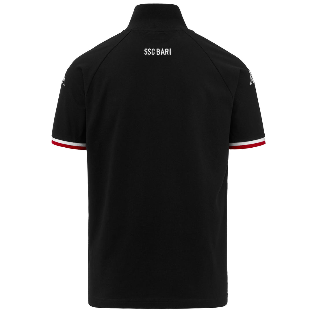Polo Shirts Man AVREK BARI Polo BLACK-WHITE-RED Dressed Side (jpg Rgb)		