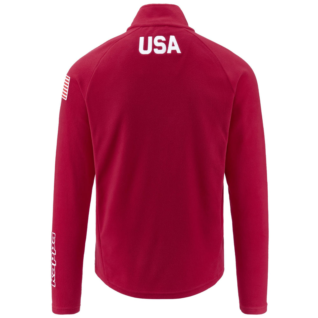 Fleece Unisex 6CENTO 687B US Jumper RED RACING Dressed Side (jpg Rgb)		