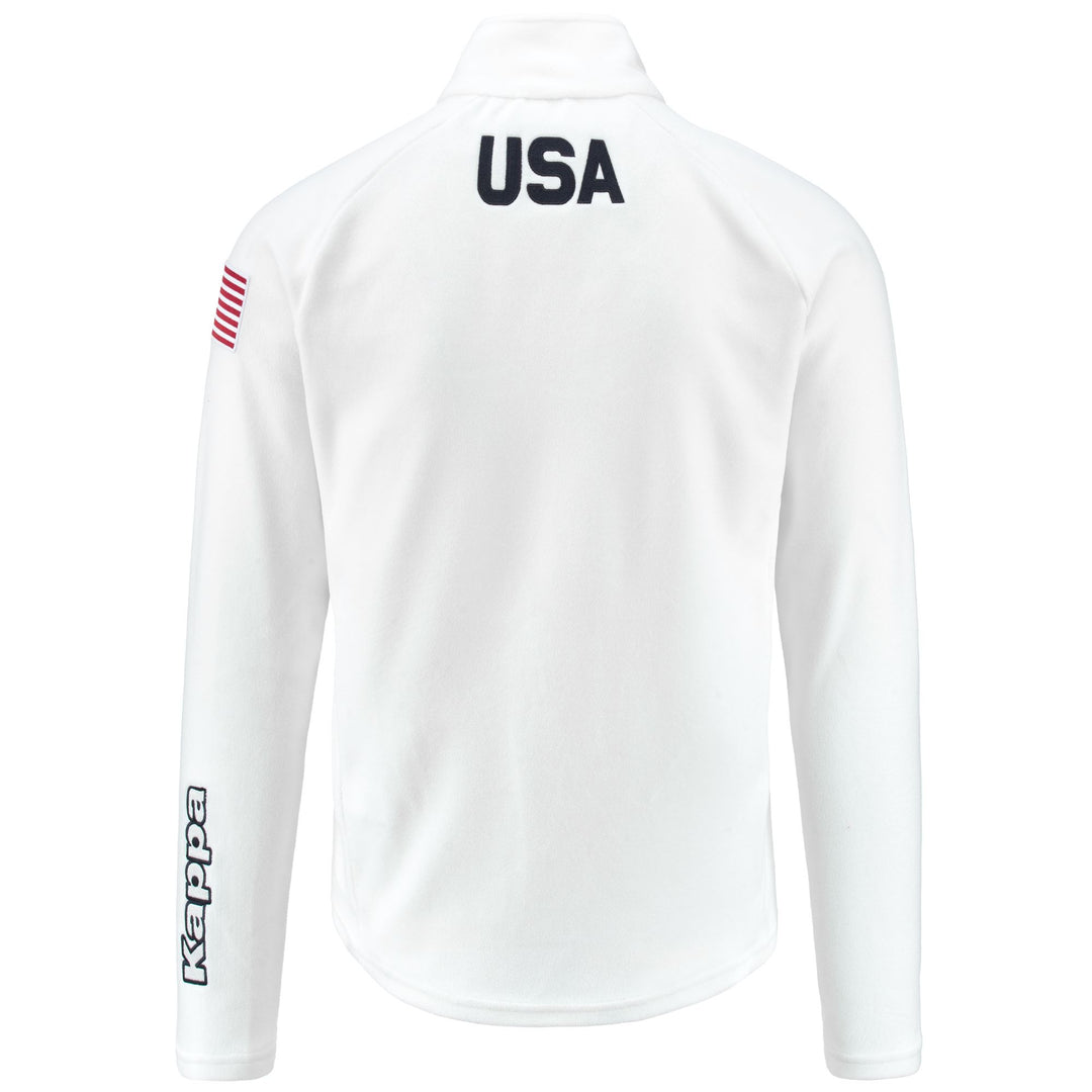 Fleece Unisex 6CENTO 687B US Jumper WHITE EGRET Dressed Side (jpg Rgb)		