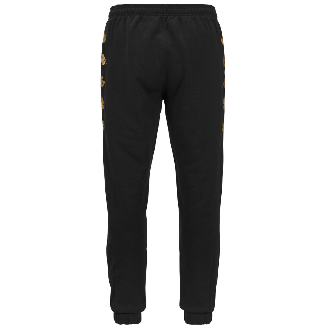 Pants Man KAPPA4FOOTBALL GAUDO Sport Trousers BLACK Dressed Side (jpg Rgb)		