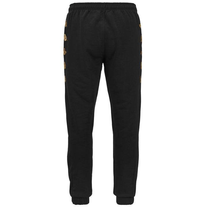 Pants Man KAPPA4FOOTBALL GAUDO Sport Trousers BLACK Dressed Side (jpg Rgb)		