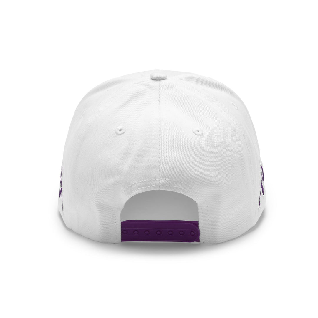 Headwear Man ESETYFLAT FIORENTINA Hat WHITE - VIOLET INDIGO Dressed Side (jpg Rgb)		