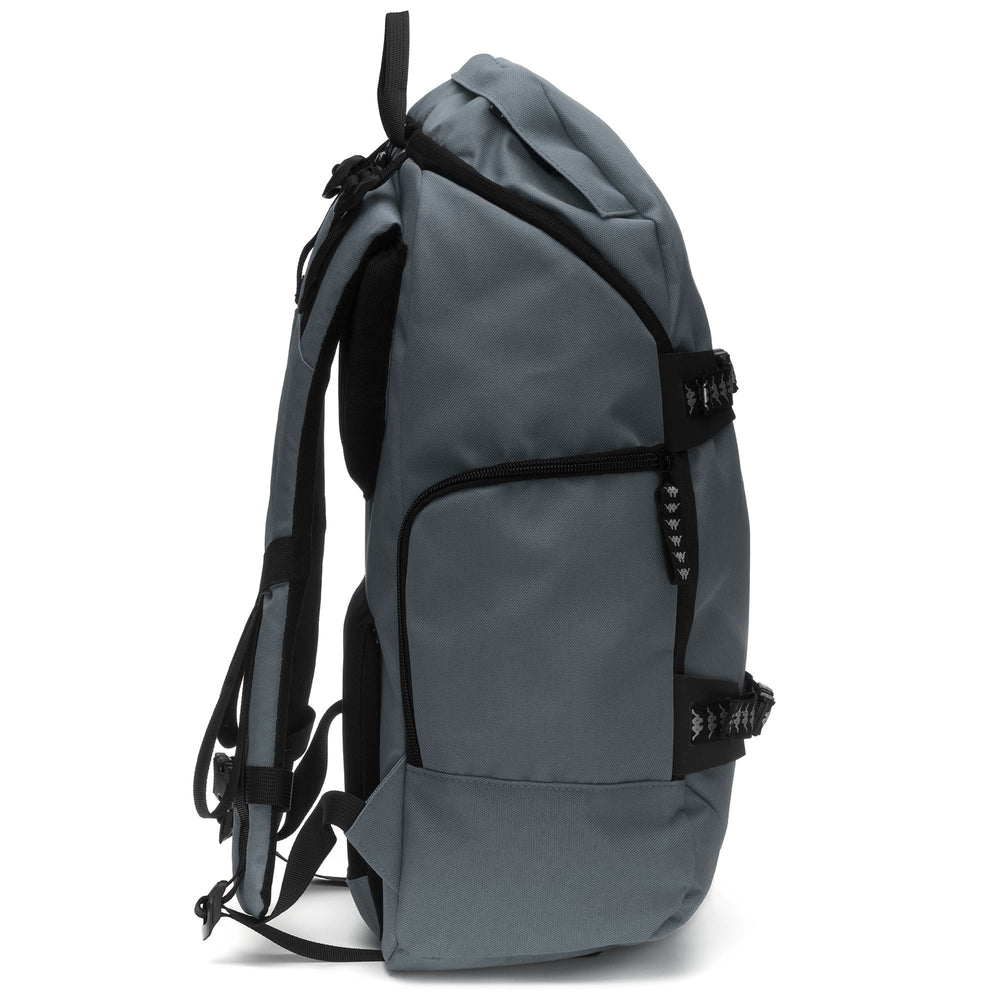 Bags Unisex RAG Backpack GREY ASPHALT - BLACK Dressed Front (jpg Rgb)	